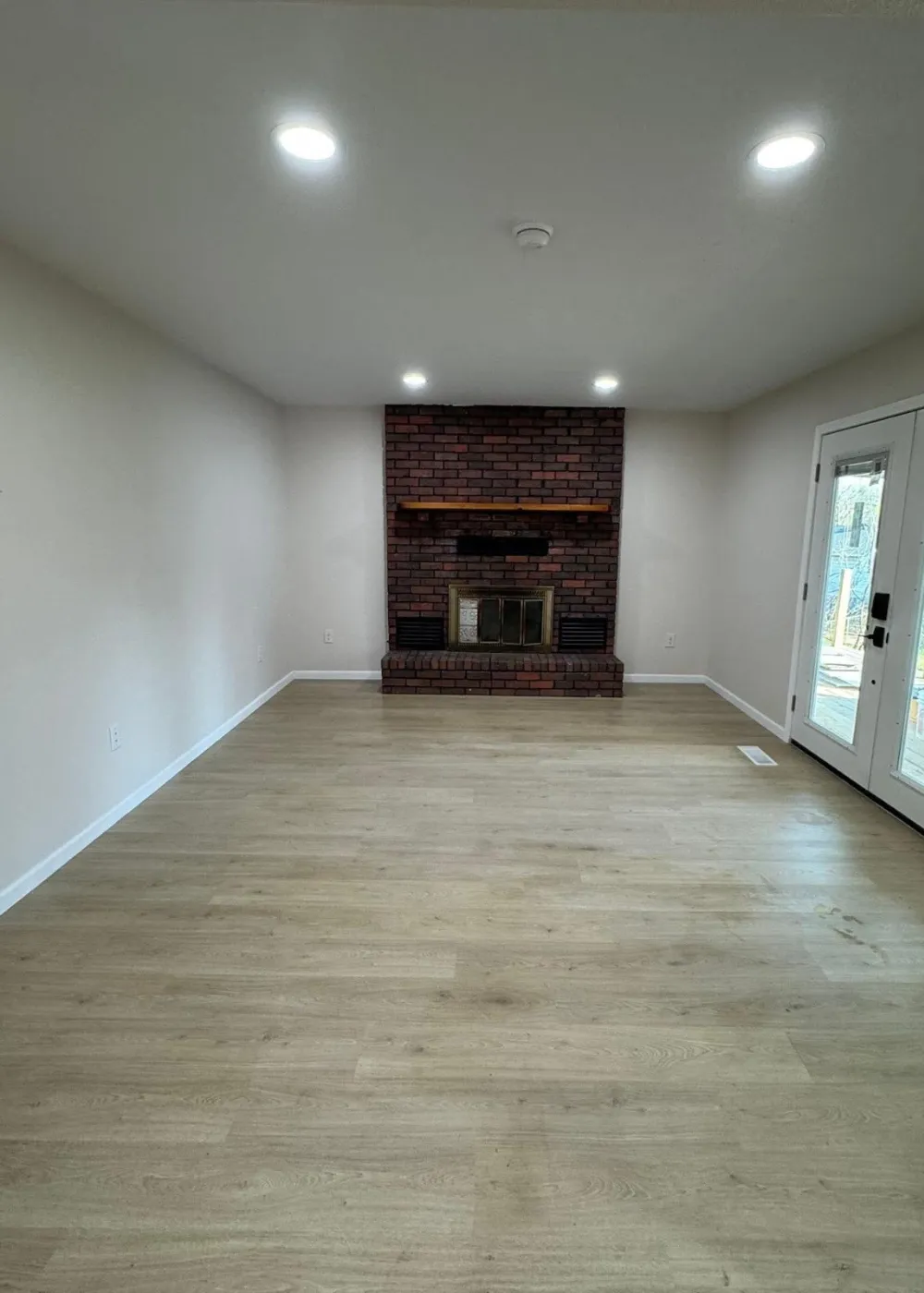 Completed interior renovation with updated finishes