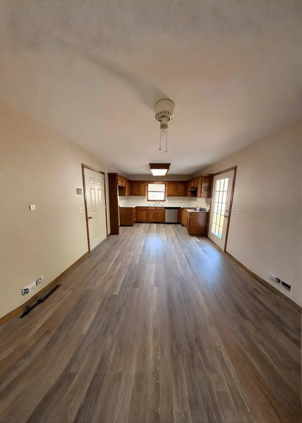 Renovated kitchen during home transformation